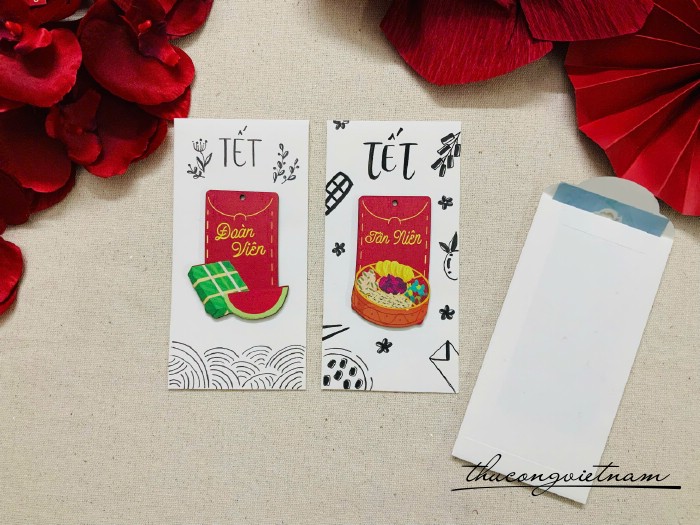 Set 2 bao lì xì handmade mẫu 34